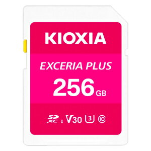 SDJ[h 256GB SDXC KIOXIA LINVA EXCERIA PLUS G2 Class10 UHS-I U3 V30 R:100MB/s W:90MB/s COe[ LNPL2M256GG4 