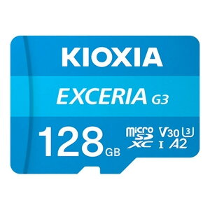 }CNSDJ[h 128GB microSDXC EXCERIA G3 KIOXIA LINVA CLASS10 UHS-I U3 V30 A2 R:160MB/s W:50MB/s COe[ LMEX3L128GG4 