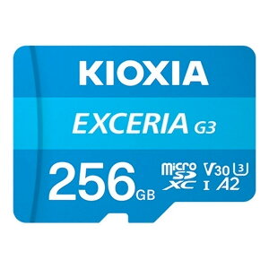}CNSDJ[h 256GB microSDXC EXCERIA G3 KIOXIA LINVA CLASS10 UHS-I U3 V30 A2 R:160MB/s W:50MB/s COe[ LMEX3L256GG4 