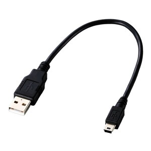 miniUSBP[u USB2.0 ~jUSBP[u 0.25m ELECOM GR USB-A(IX)-USB-miniB(IX) Q[p torneΉ 25cm ubN U2C-GMM025BK 