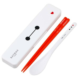 弁当用箸 ベイマックス 26 ディズニー 音のならないコンビセット SKATER スケーター 子供 箸/スプーン18cm すべり止め加工(箸先端) 収納ケース 719851-CCS3SA ◆メ