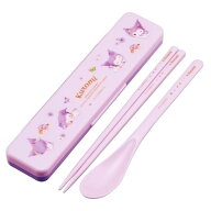 弁当用箸 クロミ パステルビビッドな水彩花柄 音のならないコンビセット SKATER スケーター 子供 箸/スプ…