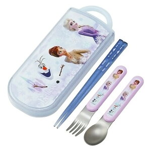弁当用箸 トリオセット アナと雪の女王 26 SKATER スケーター 子供 箸16.5cm/スプーン・フォーク13cm スライド式 名前シール付 721434-TACC2 ◆メ