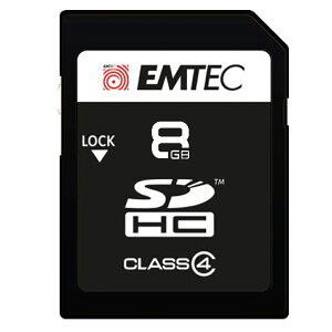 SD�J�[�h 8GB SDHC EMTEC Elite Silver CLASS4 R:25MB/s W:5MB/s �C�O���e�[�� ECMSD8GHC4 ����
