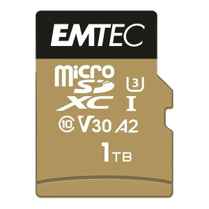 �}�C�N��SD�J�[�h 1TB microSDXC EMTEC SpeedIN Pro CLASS10 UHS-I U3 V30 A2 R:100MB/s W:100MB/s SD�A�_�v�^�t �C�O���e�[�� ECMSDM1TXC10SP ����