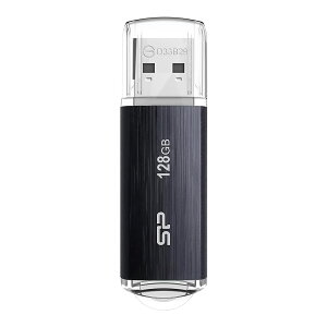 USB������ 128GB USB3.1 Gen1 SiliconPower �V���R���p���[ Blaze B02 USB-A �L���b�v�� �u���b�N SP128GBUF3B02V1K ����