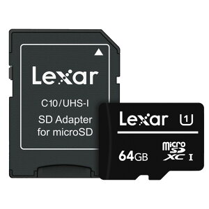 �}�C�N��SD�J�[�h 64GB microSDXC Lexar ���L�T�[ CLASS10 UHS-I U1 R:80MB/s SD�A�_�v�^�t �C�O���e�[�� LMS0C10064G-BNANJ ����