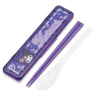 弁当用箸 クロミ スクール 音のならないコンビセット SKATER スケーター 子供 箸/スプーン18cm すべり止…