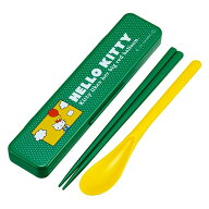 弁当用箸 ハローキティ レトロ25 音のならないコンビセット SKATER スケーター 子供 箸/スプーン18cm す…