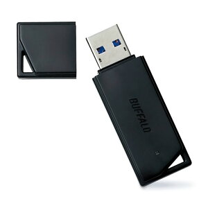 USB������ USB 64GB USB3.0 (USB3.1 Gen1) BUFFALO �o�b�t�@���[ �Í����\�t�gSecureLock Mobile2�Ή� R:70MB/s ���^ �y�� �u���b�N RUF3-K64GB-BK ����