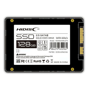SSD 128GB 2.5�C���` �����^ SATA3 6Gb/s HIDISC �n�C�f�B�X�N R:550MB/s W:450MB/s 7mm�� HDSSD128GJP3 ����