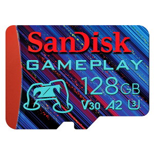 �}�C�N��SD�J�[�h 128GB microSDXC SanDisk �T���f�B�X�N GamePlay UHS-I U3 V30 A2 R:190MB/s W:130MB/s �C�O���e�[�� SDSQXAA-128G-GN6XN ����