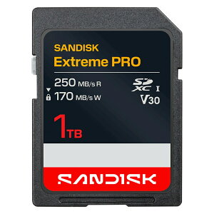 SD�J�[�h 1TB SDXC SANDISK �T���f�B�X�N Extreme PRO CLASS10 UHS-I U3 V30 R:250MB/s W:170MB/s �C�O���e�[�� SDSDXXJ-1T00-GSCIN ���R