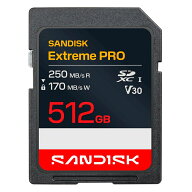 SDカード 512GB SDXC SANDISK サンディスク Extreme PRO CLASS10 UHS-I U3 V30 R:250MB/s W:170MB/s 海外…