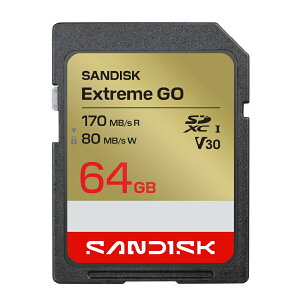 SD�J�[�h 64GB SDXC SANDISK �T���f�B�X�N Extreme GO CLASS10 UHS-I U3 V30 R:170MB/s W:80MB/s �C�O���e�[�� SDSDXGN-064G-GNCIN ����