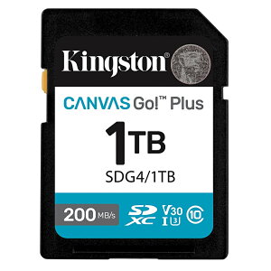 SD�J�[�h 1TB SDXC Kingston �L���O�X�g�� Canvas Go Plus Class10 UHS-I U3 V30 4K R:200MB/s W:160MB/s �C�O���e�[�� SDG4/1TB ���R
