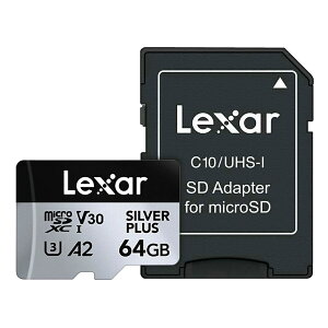 �}�C�N��SD�J�[�h 64GB microSDXC Lexar ���L�T�[ Professional SILVER PLUS Class10 UHS-1 U3 V30 A2 R:205MB/s W:100MB/s �C�O���e�[�� LMSSIPL064G-BNANC ����