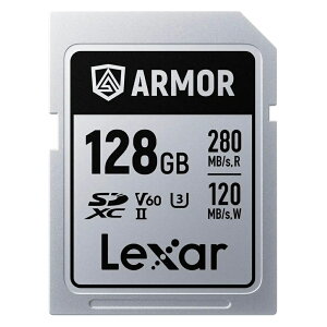 SD�J�[�h 128GB ������ ARMOR SILVER PRO SDXC UHS-II Lexar ���L�T�[ UHS-II U3 V60 R:280MB/s W:120MB/s �h�o �h�� �C�O���e�[�� LSDAMSP128G-RNNNC ����