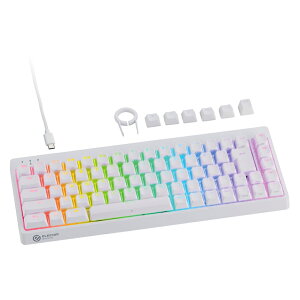 �Q�[�~���O�L�[�{�[�h GAMING V custom VK600A ELECOM �G���R�� �L�� ���E�� 65���T�C�Y ���s�b�h�g���K�[ ���C�X�C�b�` �z���C�g TK-VK600AWH ���� �y�y�V���W�����z