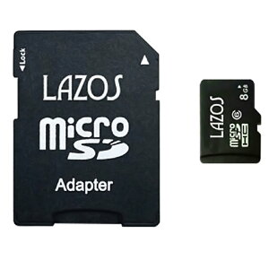 �}�C�N��SD�J�[�h microSDHC 8GB microSD�J�[�h LAZOS ���[�_�[���f�B�A�e�N�m CLASS6 SD�A�_�v�^�t ���{��p�b�P�[�W L-B8MSD10 ����