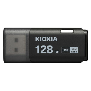 USB������ 128GB USB3.2 Gen1 USB3.0 KIOXIA �L�I�N�V�A TransMemory U301 �L���b�v�� USB-A�^�C�v �V���v�� ���^ �u���b�N �C�O���e�[�� LU301K128GC4 ����