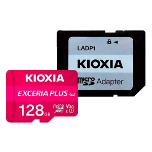 �}�C�N��SD�J�[�h 128GB microSDXC KIOXIA �L�I�N�V�A EXCERIA PLUS G2 CLASS10 UHS-I U3 V30 R:100MB/s W:65MB/s SD�A�_�v�^�t �C�O���e�[�� LMPL2M128GG2 ����