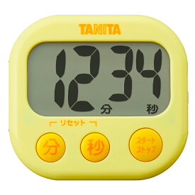 0422 キッチンタイマー でか見えタイマー TD-384 TANITA タニタ デジタル 時間 大型表示 見やすい 抗菌 マグネット かわいい イエロー TD-384-YL ◆メ