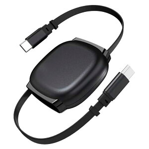 ������莮�P�[�u�� 1m USB Type-C to C HIDISC ���C������ �}���[�d PD60W USB2.0 �t���b�g�P�[�u�� �K�v�Ȓ������������o���� �u���b�N HD-RTCC60W1BK ����