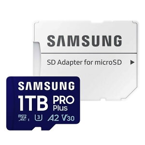 �}�C�N��SD�J�[�h 1TB microSDXC Samsung �T���X�� PRO Plus Class10 UHS-I U3 V30 A2 R:180MB/s W:130MB/s SD�A�_�v�^�t �C�O���e�[�� MB-MD1T0SA/CN ���R