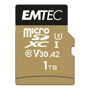 �J��/�o���N�i(����m�F��)������ �}�C�N��SD�J�[�h 1TB microSDXC EMTEC SpeedIN Pro CLASS10 UHS-I U3 V30 A2 R:100MB/s W:100MB/s SD�A�_�v�^�t �C�O���e�[�� ECMSDM1TXC10SP ����