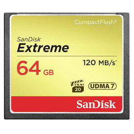 64GB コンパクトフラッシュ CFカード SanDisk サンディスク Extreme R:120MB/s W:80MB/s UDMA7 海外リテール SDCFXSB-064G-G46 ◆メ