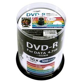 DVD-R メディア データ用 HI-DISC ハイディスク 16倍速 100枚スピンドル ワイドプリンタブル HDDR47JNP100 ◆宅 【楽天ロジ発送】
