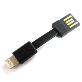 USBケーブル USB-Lightningケーブル 充電・データ転送用 iPhone・iPad用 スマホとバッテリーの重ね持ちで邪魔にならないケーブル！ケーブル長20mm ブラック MPB-LN20 ◆メ