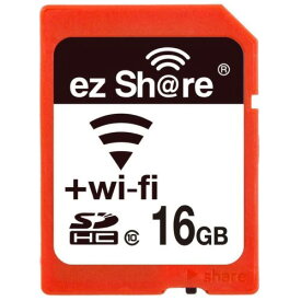 16GB SDHCカード SDカード Wi-Fi機能搭載 ezShare Class10 Android/ iOS両対応 海外リテール Wi-FiSD-16G ◆メ