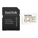 マイクロSDカード microSD 64GB microSDカード microSDXC SanDisk サンディスク 高耐久 MAX Endurance 連続録画3万時間 UHS-1 U3 V30 R:100MB/s W:40MB/s 海外リテール SDSQQVR-064G-GN6IA ◆メ