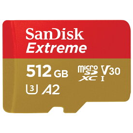 512GB microSDXCカード マイクロSD SanDisk サンディスク Extreme UHS-I U3 V30 A2 R:160MB/s W:90MB/s 海外リテール SDSQXA1-512G-GN6MN ◆メ