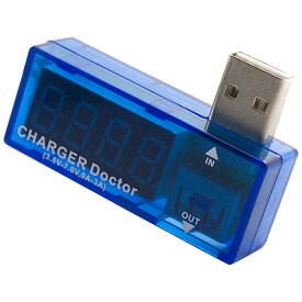 USBドクター 電流電圧チェッカー 測定範囲：電圧DC3V-7V 電流0-3.0A USBポートに接続するだけ Libra LBR-USBDR ◆メ