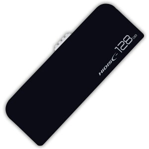 128GB USBメモリ USB3.0 HI-DISC ハイディスク スライド式 ハイコストパフォーマンスモデル ブラック HDUF116S128G3 ◆メ
