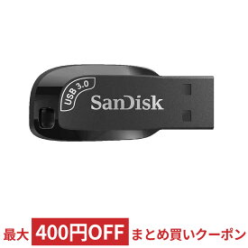 512GB USBフラッシュメモリー USB3.0 SanDisk サンディスク Ultra Shift R:100MB/s シンプル キャップレス ブラック 海外リテール SDCZ410-512G-G46 ◆メ