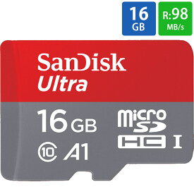 マイクロSDカード microSD 16GB microSDカード microSDHC SanDisk サンディスク Ultra Class10 UHS-I A1 R:98MB/s 海外リテール SDSQUAR-016G-GN6MN ◆メ