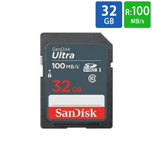 SDJ[h SD 32GB SDHC SanDisk TfBXN Ultra UHS-I U1 R:100MB/s COe[ SDSDUNR-032G-GN3IN 