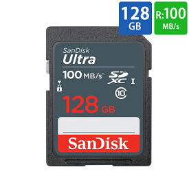 SDカード SD 128GB SDXC SanDisk サンディスク Ultra UHS-I U1 R:100MB/s 海外リテール SDSDUNR-128G-GN3IN ◆メ
