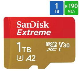 マイクロSDカード 1TB microSDカード microSDXC SanDisk サンディスク Extreme UHS-I U3 V30 A2 R:190MB/s W:130MB/s Nintendo Switch動作確認済 海外リテール SDSQXAV-1T00-GN6MN ◆メ