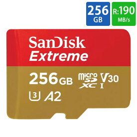 マイクロSDカード 256GB microSDカード microSDXC SanDisk サンディスク Extreme UHS-I U3 V30 A2 R:190MB/s W:130MB/s Nintendo Switch動作確認済 海外リテール SDSQXAV-256G-GN6MN ◆メ