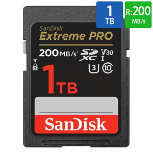 SDJ[h SD 1TB SDXC SanDisk TfBXN Extreme PRO Class10 UHS-I U3 V30 4K R:200MB/s W:140MB/s COe[ SDSDXXD-1T00-GN4IN 