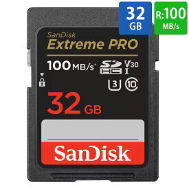 SDカード SD 32GB SDHC SanDisk サンディスク Extreme PRO Class10 UHS-I U3 V30 4K R:100MB/s W:90MB/s 海外リテール SDSDXXO-032G-GN4IN ◆メ