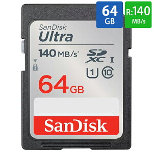 SDJ[h SD 64GB SDXC SanDisk TfBXN Ultra UHS-I U1 R:140MB/s COe[ SDSDUNB-064G-GN6IN 