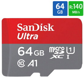 マイクロSDカード microSD 64GB microSDカード microSDXC SanDisk サンディスク Ultra Class10 UHS-I A1 R:140MB/s Nintendo Switch動作確認済 海外リテール SDSQUAB-064G-GN6MN ◆メ