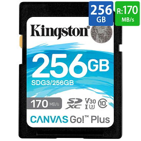 SDカード SD 256GB SDXC Kingston キングストン Canvas Go Plus UHS-I U3 V30 4K R:170MB/s W:90MB/s 海外リテール SDG3/256GB ◆メ