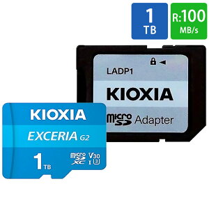}CNSDJ[h 1TB microSDXC EXCERIA G2 KIOXIA LINVA CLASS10 UHS-I U3 V30 A1 R:100MB/s W:50MB/s SDA_v^t COe[ LMEX2L001TG2 